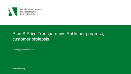 Plan S Price Transparency